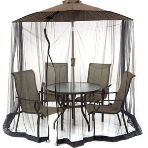 9 ft black umbrella screen for patio table